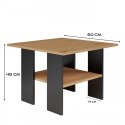 Stolik MODERNA 60x60xH45 dąb artisan/czarny TOP E SHOP