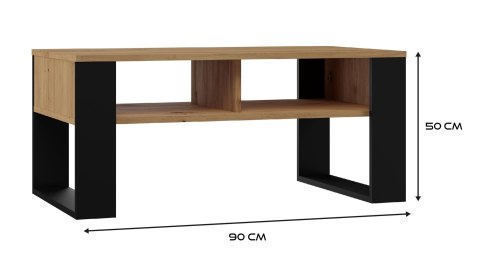 Stolik ława MODERN 2P 90x58xH50 artisan/czarny TOP E SHOP Stolik ława MODERN 2P 90x58xH50 artisan/czarny TOP E SHOP
