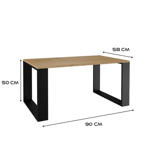 Stolik ława MODERN 90x58xH50 artisan/czarny TOP E SHOP Stolik ława MODERN 90x58xH50 artisan/czarny TOP E SHOP