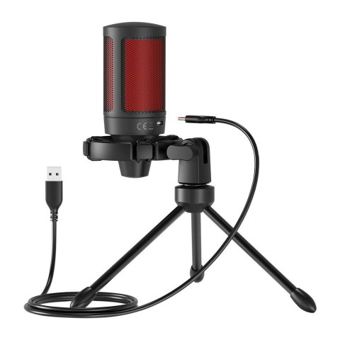 SAVIO MIKROFON GAMINGOWY NA TRÓJNOGU Z PODŚWIETLENIEM SONAR PRO 01, USB, KOSZYK ANTYWSTRZĄSOWY SAVIO SAVIO MIKROFON GAMINGOWY NA TRÓJNOGU Z PODŚWIETLENIEM SONAR PRO 01, USB, KOSZYK ANTYWSTRZĄSOWY SAVIO