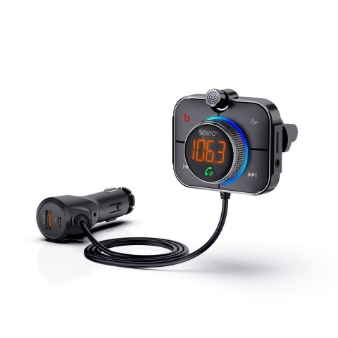 SAVIO TR-14 TRANSMITER SAMOCHODOWY FM Z BLUETOOTH I ŁADOWARKĄ,QUICK CHARGE 3.0 I POWER DELIVERY, RED. SZUMÓW SAVIO SAVIO TR-14 TRANSMITER SAMOCHODOWY FM Z BLUETOOTH I ŁADOWARKĄ,QUICK CHARGE 3.0 I POWER DELIVERY, RED. SZUMÓW SAVIO