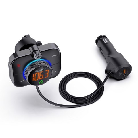 SAVIO TR-14 TRANSMITER SAMOCHODOWY FM Z BLUETOOTH I ŁADOWARKĄ,QUICK CHARGE 3.0 I POWER DELIVERY, RED. SZUMÓW SAVIO SAVIO TR-14 TRANSMITER SAMOCHODOWY FM Z BLUETOOTH I ŁADOWARKĄ,QUICK CHARGE 3.0 I POWER DELIVERY, RED. SZUMÓW SAVIO
