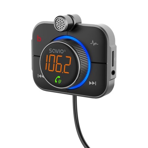 SAVIO TR-14 TRANSMITER SAMOCHODOWY FM Z BLUETOOTH I ŁADOWARKĄ,QUICK CHARGE 3.0 I POWER DELIVERY, RED. SZUMÓW SAVIO SAVIO TR-14 TRANSMITER SAMOCHODOWY FM Z BLUETOOTH I ŁADOWARKĄ,QUICK CHARGE 3.0 I POWER DELIVERY, RED. SZUMÓW SAVIO