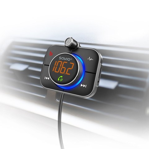 SAVIO TR-14 TRANSMITER SAMOCHODOWY FM Z BLUETOOTH I ŁADOWARKĄ,QUICK CHARGE 3.0 I POWER DELIVERY, RED. SZUMÓW SAVIO SAVIO TR-14 TRANSMITER SAMOCHODOWY FM Z BLUETOOTH I ŁADOWARKĄ,QUICK CHARGE 3.0 I POWER DELIVERY, RED. SZUMÓW SAVIO