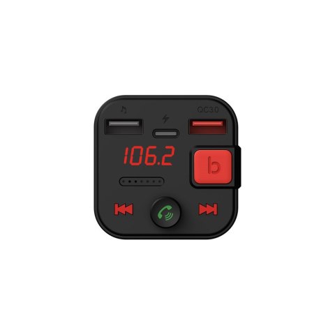 SAVIO TR-15 TRANSMITER FM Z WYŚWIETLACZEM, BLUETOOTH I ŁADOWARKĄ PD USB-C USB-A QUICK CHARGE, BASS BOOST SAVIO SAVIO TR-15 TRANSMITER FM Z WYŚWIETLACZEM, BLUETOOTH I ŁADOWARKĄ PD USB-C USB-A QUICK CHARGE, BASS BOOST SAVIO
