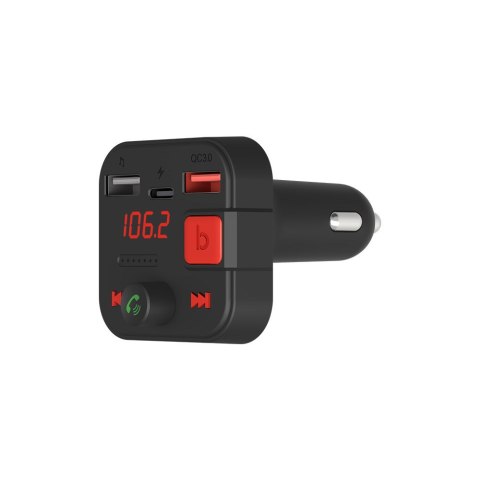 SAVIO TR-15 TRANSMITER FM Z WYŚWIETLACZEM, BLUETOOTH I ŁADOWARKĄ PD USB-C USB-A QUICK CHARGE, BASS BOOST SAVIO SAVIO TR-15 TRANSMITER FM Z WYŚWIETLACZEM, BLUETOOTH I ŁADOWARKĄ PD USB-C USB-A QUICK CHARGE, BASS BOOST SAVIO