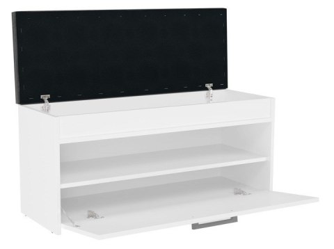 Szafka na buty ze schowkiem PARMA 100x35xH49 biel TOP E SHOP Szafka na buty ze schowkiem PARMA 100x35xH49 biel TOP E SHOP