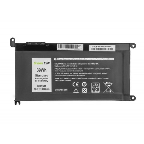 GREEN CELL BATERIA DE150 WDX0R WDXOR DO DELL INSPIRON 13 5378 5379 14 5482 15 5568 5578 5579 7560 7570 17 5770 3400MAH 11.4V Green Cell GREEN CELL BATERIA DE150 WDX0R WDXOR DO DELL INSPIRON 13 5378 5379 14 5482 15 5568 5578 5579 7560 7570 17 5770 3400MAH 11.4V Green Cell