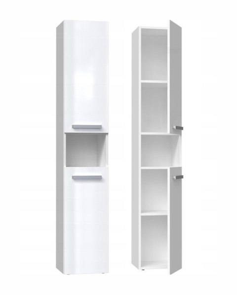 Szafka łazienkowa NEL I 31x30xH174 biel połysk TOP E SHOP Szafka łazienkowa NEL I 31x30xH174 biel połysk TOP E SHOP