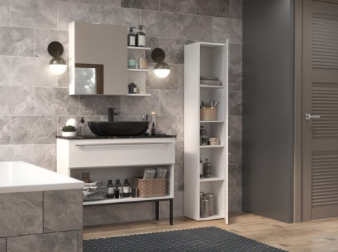 Szafka łazienkowa NEL II 31x30xH174 biel połysk TOP E SHOP Szafka łazienkowa NEL II 31x30xH174 biel połysk TOP E SHOP
