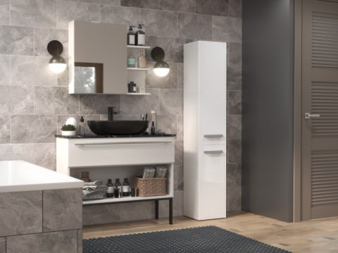 Szafka łazienkowa NEL II 31x30xH174 biel połysk TOP E SHOP Szafka łazienkowa NEL II 31x30xH174 biel połysk TOP E SHOP