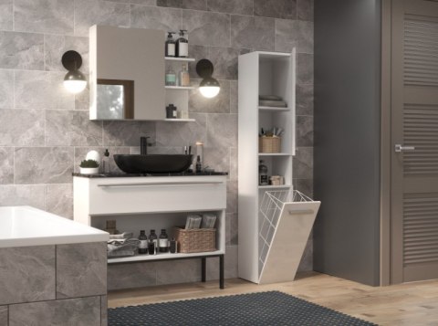 Szafka łazienkowa NEL III 31x30xH174 biel mat TOP E SHOP Szafka łazienkowa NEL III 31x30xH174 biel mat TOP E SHOP
