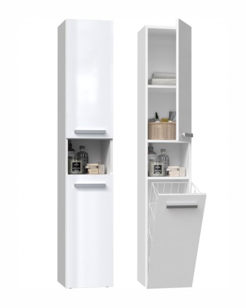 Szafka łazienkowa NEL III 31x30xH174 biel połysk TOP E SHOP Szafka łazienkowa NEL III 31x30xH174 biel połysk TOP E SHOP