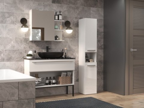 Szafka łazienkowa NEL III 31x30xH174 biel połysk TOP E SHOP Szafka łazienkowa NEL III 31x30xH174 biel połysk TOP E SHOP