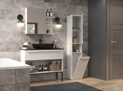 Szafka łazienkowa NEL III 31x30xH174 biel połysk TOP E SHOP Szafka łazienkowa NEL III 31x30xH174 biel połysk TOP E SHOP