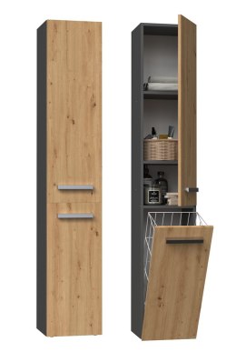 Szafka łazienkowa NEL IV 31x30xH174 antracyt/artisan TOP E SHOP