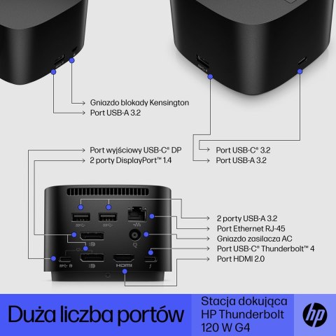 Stacja dokujaca HP Thunderbolt Dock G4 USB-C 120W Hewlett-Packard Stacja dokujaca HP Thunderbolt Dock G4 USB-C 120W Hewlett-Packard