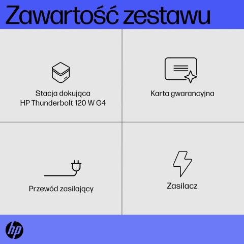 Stacja dokujaca HP Thunderbolt Dock G4 USB-C 120W Hewlett-Packard Stacja dokujaca HP Thunderbolt Dock G4 USB-C 120W Hewlett-Packard