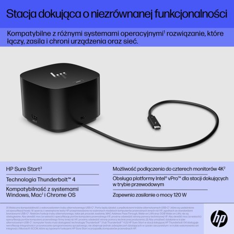 Stacja dokujaca HP Thunderbolt Dock G4 USB-C 120W Hewlett-Packard Stacja dokujaca HP Thunderbolt Dock G4 USB-C 120W Hewlett-Packard