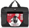 Zestaw torba + mysz PORT DESIGNS Premium Pack 501873 (Top Load; wireless; 1000 DPI; USB-C/USB-A; kolor czarny) PORT DESIGNS