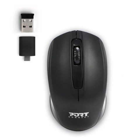 Zestaw torba + mysz PORT DESIGNS Premium Pack 501873 (Top Load; wireless; 1000 DPI; USB-C/USB-A; kolor czarny) PORT DESIGNS Zestaw torba + mysz PORT DESIGNS Premium Pack 501873 (Top Load; wireless; 1000 DPI; USB-C/USB-A; kolor czarny) PORT DESIGNS
