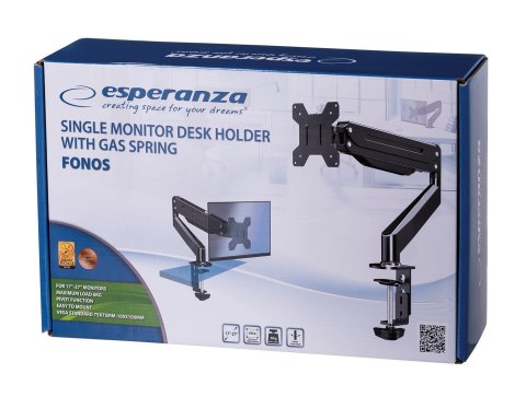 ESPERANZA UCHWYT GAZOWY DO MONITORA FONOS ERW019 Esperanza ESPERANZA UCHWYT GAZOWY DO MONITORA FONOS ERW019 Esperanza