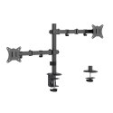 GEMBIRD BIURKOWE REGULOWANE RAMIĘ/UCHWYT NA 2 MONITORY 17-32, VESA 100X100MM, DO 9 KG GEMBIRD