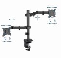 GEMBIRD BIURKOWE REGULOWANE RAMIĘ/UCHWYT NA 2 MONITORY 17-32, VESA 100X100MM, DO 9 KG GEMBIRD