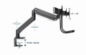 GEMBIRD BIURKOWE REGULOWANE RAMIĘ/UCHWYT NA 3 MONITORY 17-27, VESA 100X100MM, DO 6 KG GEMBIRD
