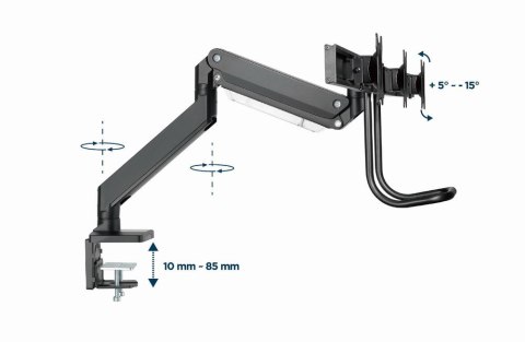 GEMBIRD BIURKOWE REGULOWANE RAMIĘ/UCHWYT NA 3 MONITORY 17-27, VESA 100X100MM, DO 6 KG GEMBIRD GEMBIRD BIURKOWE REGULOWANE RAMIĘ/UCHWYT NA 3 MONITORY 17-27, VESA 100X100MM, DO 6 KG GEMBIRD