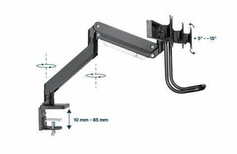 GEMBIRD BIURKOWE REGULOWANE RAMIĘ/UCHWYT NA 3 MONITORY 17-27, VESA 100X100MM, DO 6 KG GEMBIRD GEMBIRD BIURKOWE REGULOWANE RAMIĘ/UCHWYT NA 3 MONITORY 17-27, VESA 100X100MM, DO 6 KG GEMBIRD