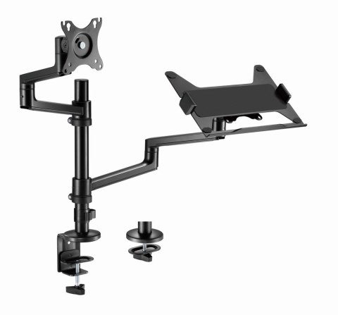 GEMBIRD BIURKOWE REGULOWANE RAMIĘ/UCHWYT NA MONITOR + PODSTAWKA NA NOTEBOOKA 17-32, VESA 100X100MM, DO 8 KG GEMBIRD GEMBIRD BIURKOWE REGULOWANE RAMIĘ/UCHWYT NA MONITOR + PODSTAWKA NA NOTEBOOKA 17-32, VESA 100X100MM, DO 8 KG GEMBIRD