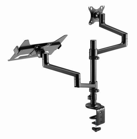 GEMBIRD BIURKOWE REGULOWANE RAMIĘ/UCHWYT NA MONITOR + PODSTAWKA NA NOTEBOOKA 17-32, VESA 100X100MM, DO 8 KG GEMBIRD GEMBIRD BIURKOWE REGULOWANE RAMIĘ/UCHWYT NA MONITOR + PODSTAWKA NA NOTEBOOKA 17-32, VESA 100X100MM, DO 8 KG GEMBIRD