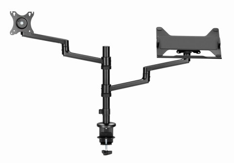 GEMBIRD BIURKOWE REGULOWANE RAMIĘ/UCHWYT NA MONITOR + PODSTAWKA NA NOTEBOOKA 17-32, VESA 100X100MM, DO 8 KG GEMBIRD GEMBIRD BIURKOWE REGULOWANE RAMIĘ/UCHWYT NA MONITOR + PODSTAWKA NA NOTEBOOKA 17-32, VESA 100X100MM, DO 8 KG GEMBIRD
