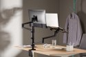 GEMBIRD BIURKOWE REGULOWANE RAMIĘ/UCHWYT NA MONITOR + PODSTAWKA NA NOTEBOOKA 17-32, VESA 100X100MM, DO 8 KG GEMBIRD