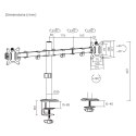 MACLEAN UCHWYT BIURKOWY NA 2 MONITORY MC-754N Maclean