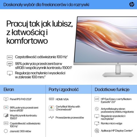 MONITOR HP LED IPS 23,8" 524sh (94C19E9) 100Hz Hewlett-Packard MONITOR HP LED IPS 23,8" 524sh (94C19E9) 100Hz Hewlett-Packard