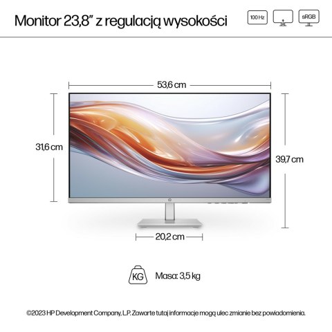 MONITOR HP LED IPS 23,8" 524sh (94C19E9) 100Hz Hewlett-Packard MONITOR HP LED IPS 23,8" 524sh (94C19E9) 100Hz Hewlett-Packard