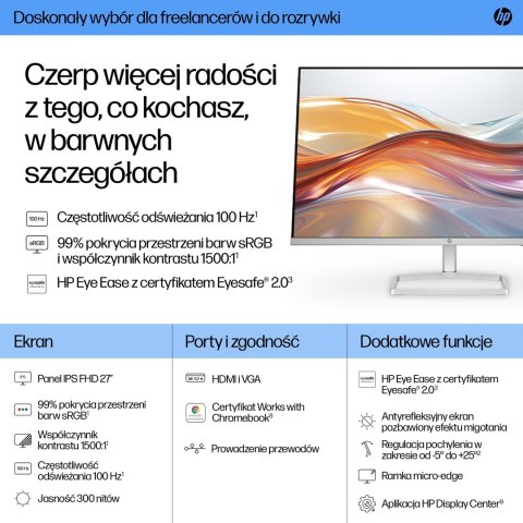 MONITOR HP LED IPS 27" 527sf (94F44E9) 100Hz Hewlett-Packard MONITOR HP LED IPS 27" 527sf (94F44E9) 100Hz Hewlett-Packard