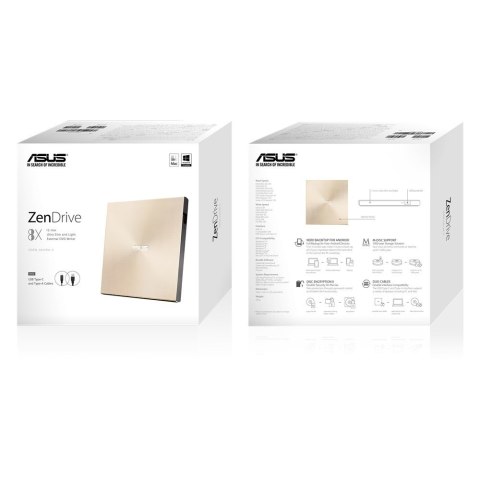Nagrywarka ASUS SDRW-08U9M-U SDRW-08U9M-U/GOLD/G/AS (USB 2.0; zewnętrzna) ASUS Nagrywarka ASUS SDRW-08U9M-U SDRW-08U9M-U/GOLD/G/AS (USB 2.0; zewnętrzna) ASUS