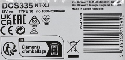 Wyrzynarka 18V bez aku i ład. DCS335NT DEWALT DeWalt Wyrzynarka 18V bez aku i ład. DCS335NT DEWALT DeWalt