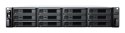 NAS Synology RS2423+; 2U RACK; 12x (3.5" SATA HDD/2.5" SATA SSD); AMD Ryzen V1780B, 8 GB DDR4 ECC UDIMM (max. 32GB), 2x 1GbE RJ- Synology