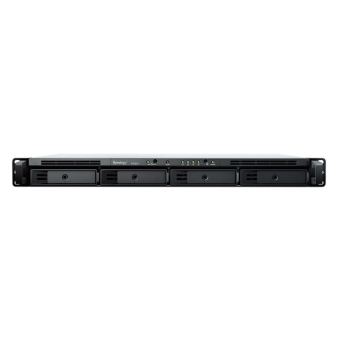 NAS Synology RS422+; 1U RACK; 4x (3.5" SATA HDD/2.5" SATA SSD); AMD Ryzen R1600; 2 GB DDR4 ECC, 2x 1GbE RJ-45 Synology