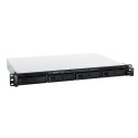 NAS Synology RS422+; 1U RACK; 4x (3.5" SATA HDD/2.5" SATA SSD); AMD Ryzen R1600; 2 GB DDR4 ECC, 2x 1GbE RJ-45 Synology