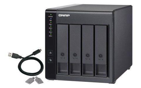 Qnap TR-004 Expansion unit ,Tower, 4x 3.5" SATA HDD, USB 3.0 type-C hardware RAID external enclosure (USB-C to USB-A cable inclu QNAP Qnap TR-004 Expansion unit ,Tower, 4x 3.5" SATA HDD, USB 3.0 type-C hardware RAID external enclosure (USB-C to USB-A cable inclu QNAP