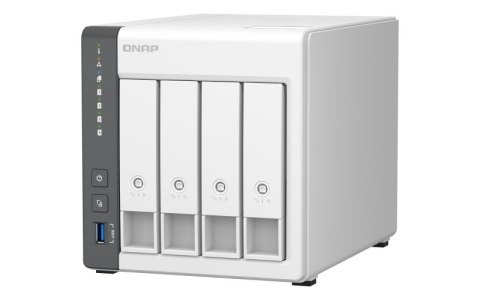 Qnap TS-433-4G, Tower, 4 x 2.5"/3.5" SATA , ARM 2.0GHz Quad core, 4GB, 1 x 2.5GbE + 1 x GbE, External adapter (PSU) QNAP Qnap TS-433-4G, Tower, 4 x 2.5"/3.5" SATA , ARM 2.0GHz Quad core, 4GB, 1 x 2.5GbE + 1 x GbE, External adapter (PSU) QNAP