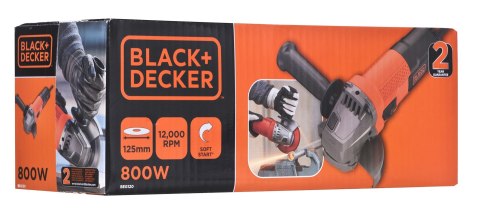 Szlifierka kątowa BLACK+DECKER BEG120-QS (125mm) BLACK+DECKER Szlifierka kątowa BLACK+DECKER BEG120-QS (125mm) BLACK+DECKER
