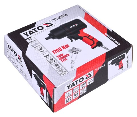 Klucz pneumatyczny 1/2" 1700Nm YATO YT-09544 YATO Klucz pneumatyczny 1/2" 1700Nm YATO YT-09544 YATO