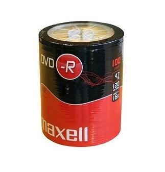MAXELL DVD-R 4,7GB 100 szt. w opakowaniu SHRINK. Prędkość zapisu 16X, 120 min. Przeznaczenie nagrywanie Multimediów. Maxell MAXELL DVD-R 4,7GB 100 szt. w opakowaniu SHRINK. Prędkość zapisu 16X, 120 min. Przeznaczenie nagrywanie Multimediów. Maxell