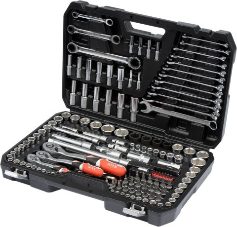 Zestaw kluczy XXL YATO 150szt. 1/4"-3/8"-1/2" 38811 YATO Zestaw kluczy XXL YATO 150szt. 1/4"-3/8"-1/2" 38811 YATO